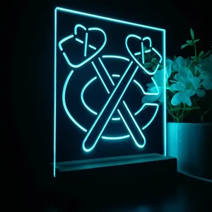Chicago Blackhawks Logo 1 LED Desk Light