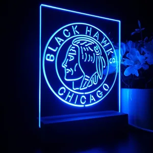 Chicago Blackhawks Logo 2 LED Desk Light