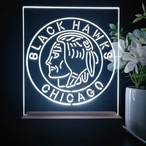 Chicago Blackhawks Logo 2 LED Desk Light
