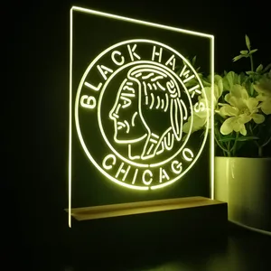 Chicago Blackhawks Logo 2 LED Desk Light