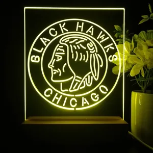 Chicago Blackhawks Logo 2 LED Desk Light