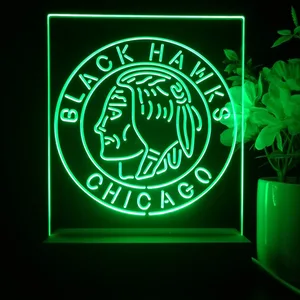 Chicago Blackhawks Logo 2 LED Desk Light
