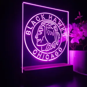 Chicago Blackhawks Logo 2 LED Desk Light