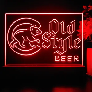 Chicago Cubs Old Style Beer LED Desk Light