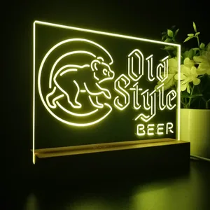 Chicago Cubs Old Style Beer LED Desk Light