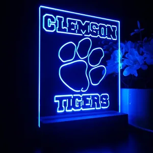 Clemson Tigers Logo LED Desk Light