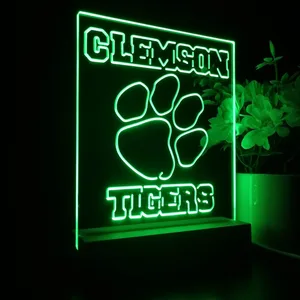 Clemson Tigers Logo LED Desk Light