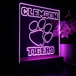 Clemson Tigers Logo LED Desk Light