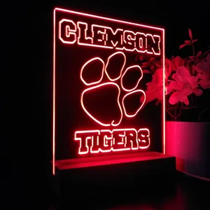 Clemson Tigers Logo LED Desk Light