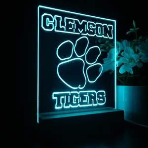 Clemson Tigers Logo LED Desk Light