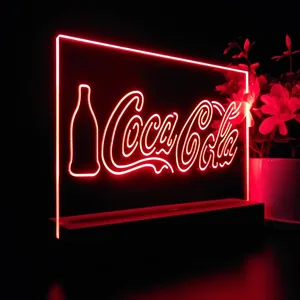 Coca-Cola Bottle and Logo LED Desk Light
