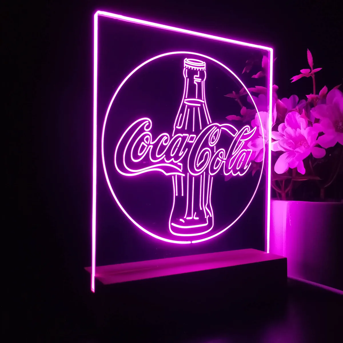 Coca-Cola Bottle Close LED Desk Light | SafeSpecial - LED Neon