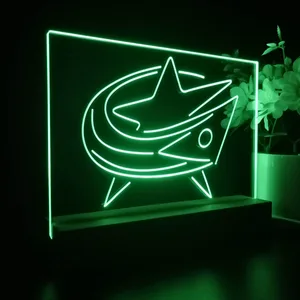 Columbus Blue Jackets Logo 1 LED Desk Light