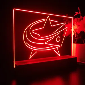 Columbus Blue Jackets Logo 1 LED Desk Light