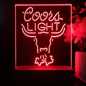 Coors Light Bull LED Desk Light