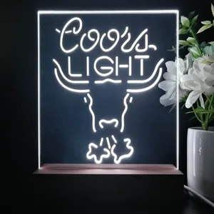 Coors Light Bull LED Desk Light
