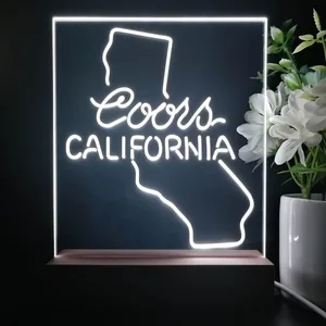 Coors Light California Map LED Desk Light