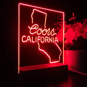 Coors Light California Map LED Desk Light