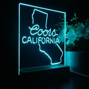 Coors Light California Map LED Desk Light