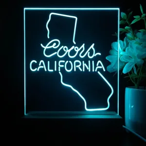 Coors Light California Map LED Desk Light
