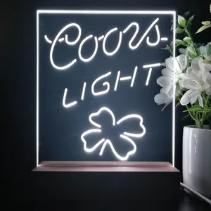 Coors Light Clover Leaf LED Desk Light