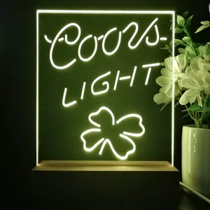 Coors Light Clover Leaf LED Desk Light