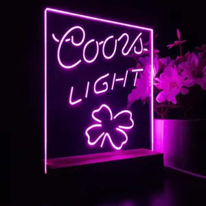 Coors Light Clover Leaf LED Desk Light