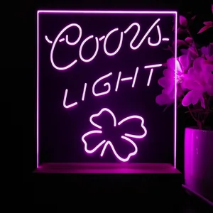 Coors Light Clover Leaf LED Desk Light