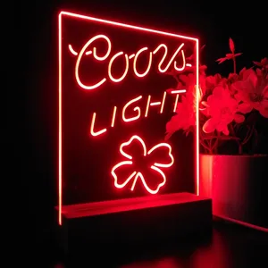 Coors Light Clover Leaf LED Desk Light