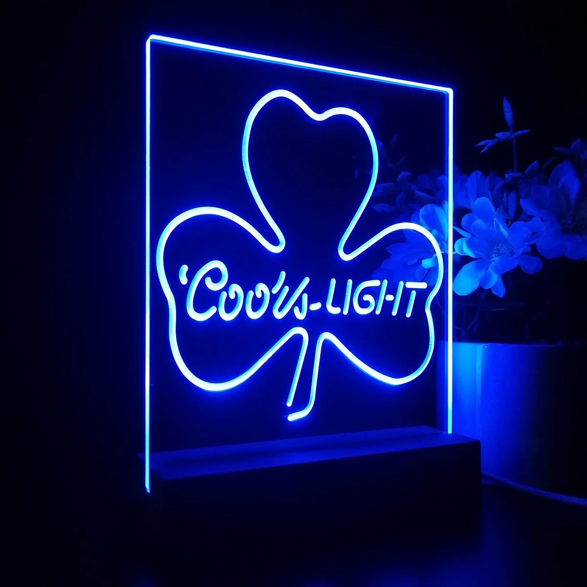 Coors Light Clover Shamrock LED Desk Light