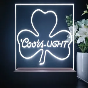 Coors Light Clover Shamrock LED Desk Light
