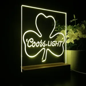 Coors Light Clover Shamrock LED Desk Light