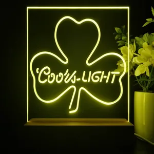 Coors Light Clover Shamrock LED Desk Light