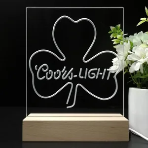 Coors Light Clover Shamrock LED Desk Light
