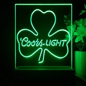 Coors Light Clover Shamrock LED Desk Light