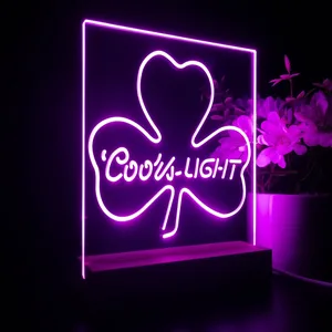 Coors Light Clover Shamrock LED Desk Light