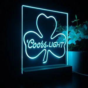 Coors Light Clover Shamrock LED Desk Light