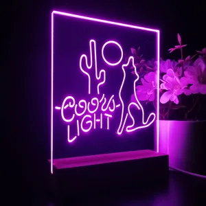 Coors Light Coyote Moon LED Desk Light