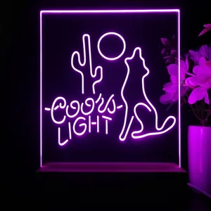 Coors Light Coyote Moon LED Desk Light
