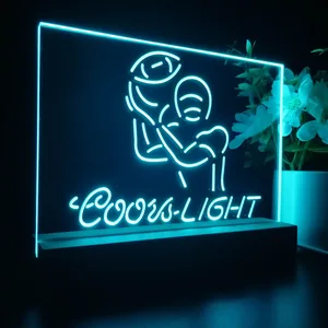 Coors Light Football LED Desk Light
