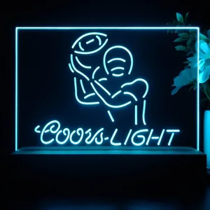 Coors Light Football LED Desk Light