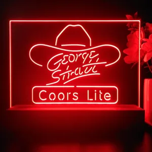 Coors Light George Strait Hat LED Desk Light