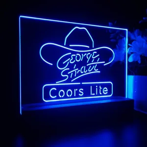 Coors Light George Strait Hat LED Desk Light