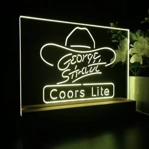 Coors Light George Strait Hat LED Desk Light
