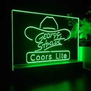 Coors Light George Strait Hat LED Desk Light