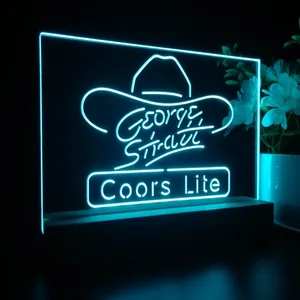 Coors Light George Strait Hat LED Desk Light