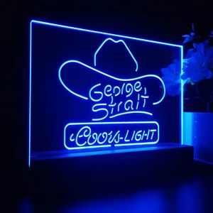 Coors Light George Strait LED Desk Light