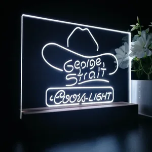 Coors Light George Strait LED Desk Light