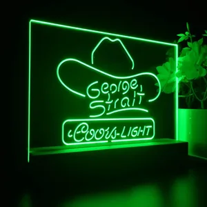 Coors Light George Strait LED Desk Light