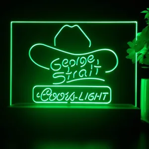 Coors Light George Strait LED Desk Light